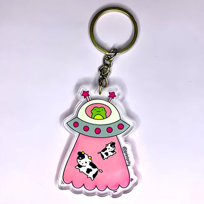 Space cow keychain