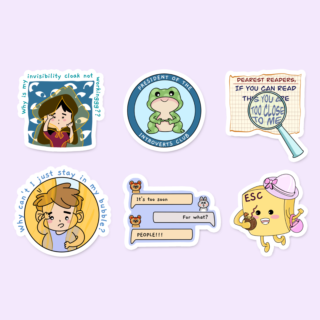 Introvert haven sticker pack