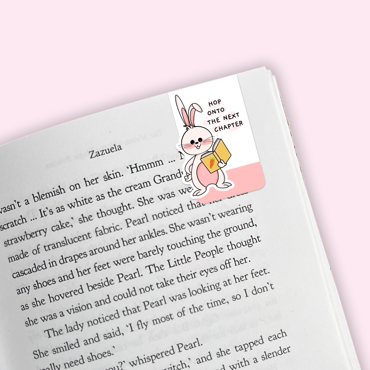 Hopping bunny magnetic bookmark