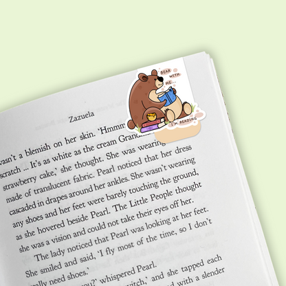 Bear with me magnetic bookmark