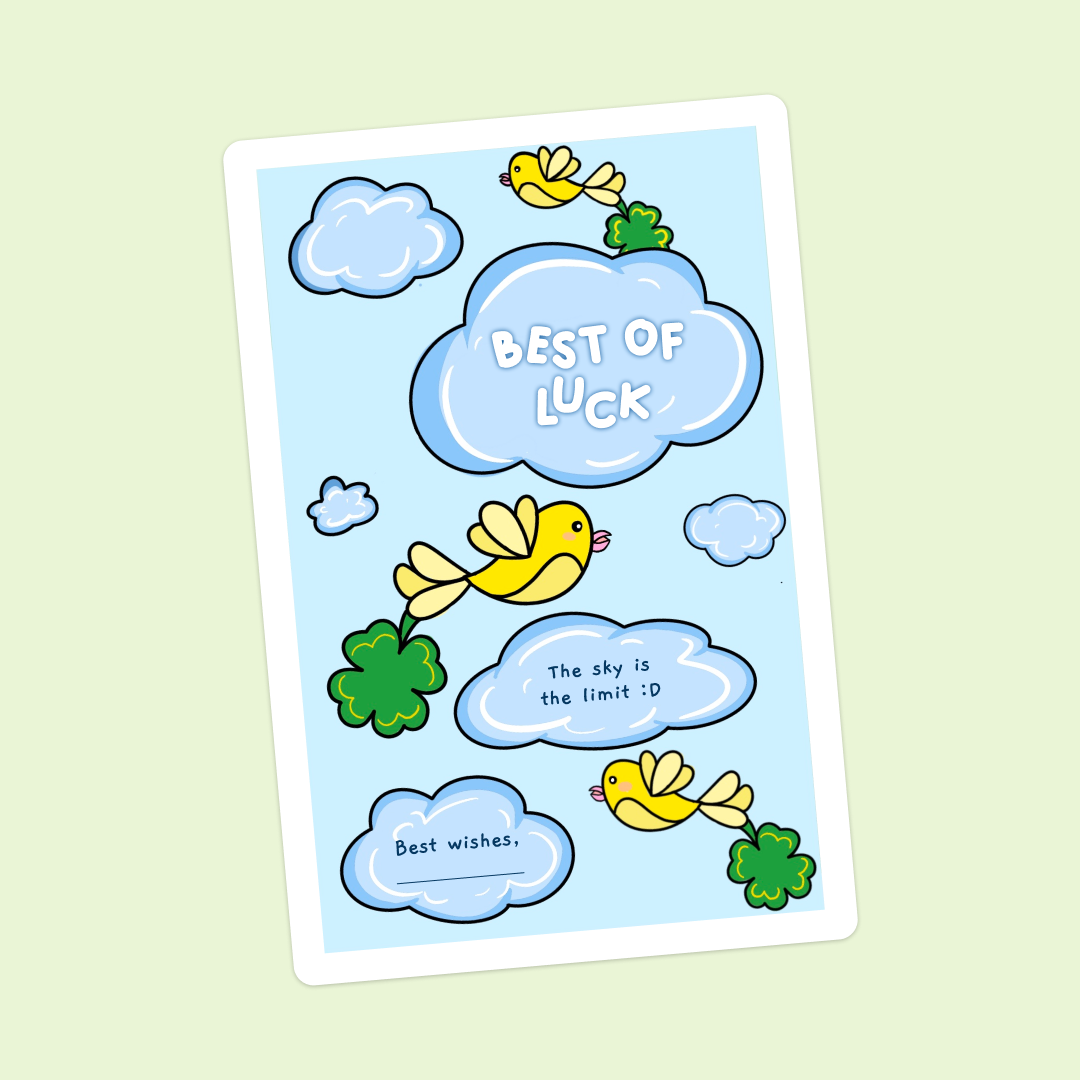 Best of luck card