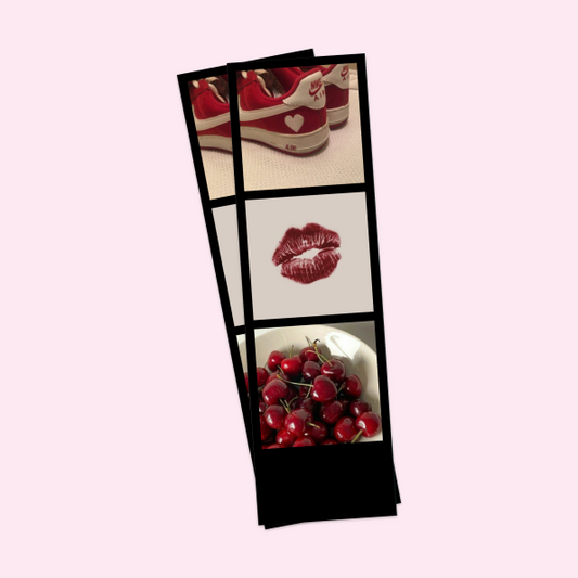 Red aesthetic photostrip