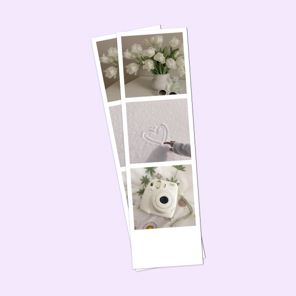 White aesthetic photostrip