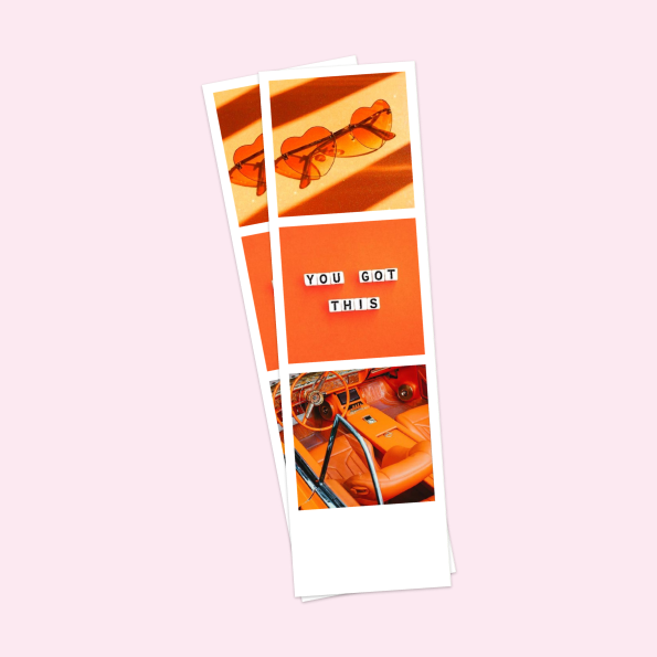 Orange aesthetic photostrip