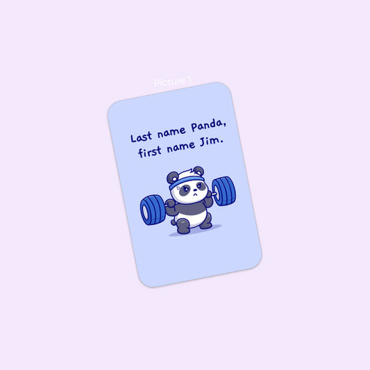 Jim Panda pun card