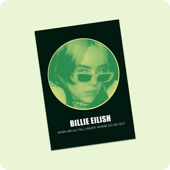 Billie Eilish disc poster - Printority