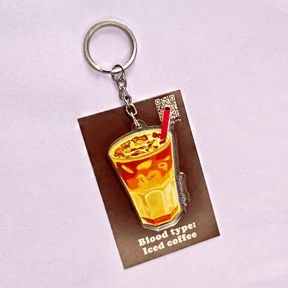 Blood type: Iced coffee keychain - Printority