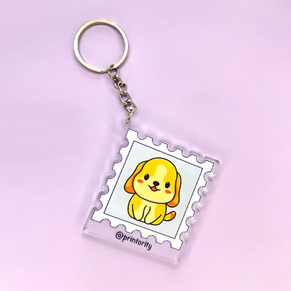 Ticket to happiness keychain