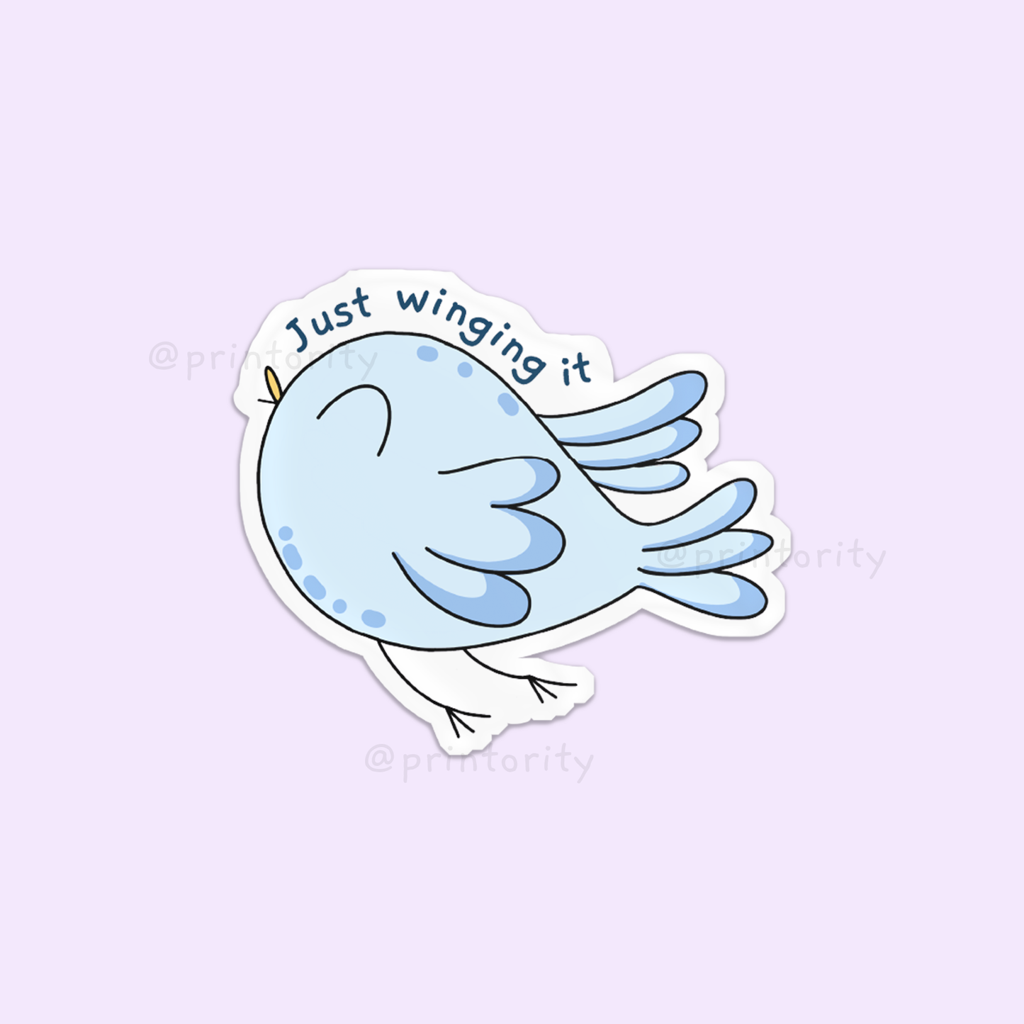 Just winging it sticker