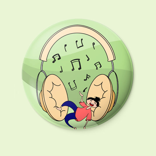 Music badge pin