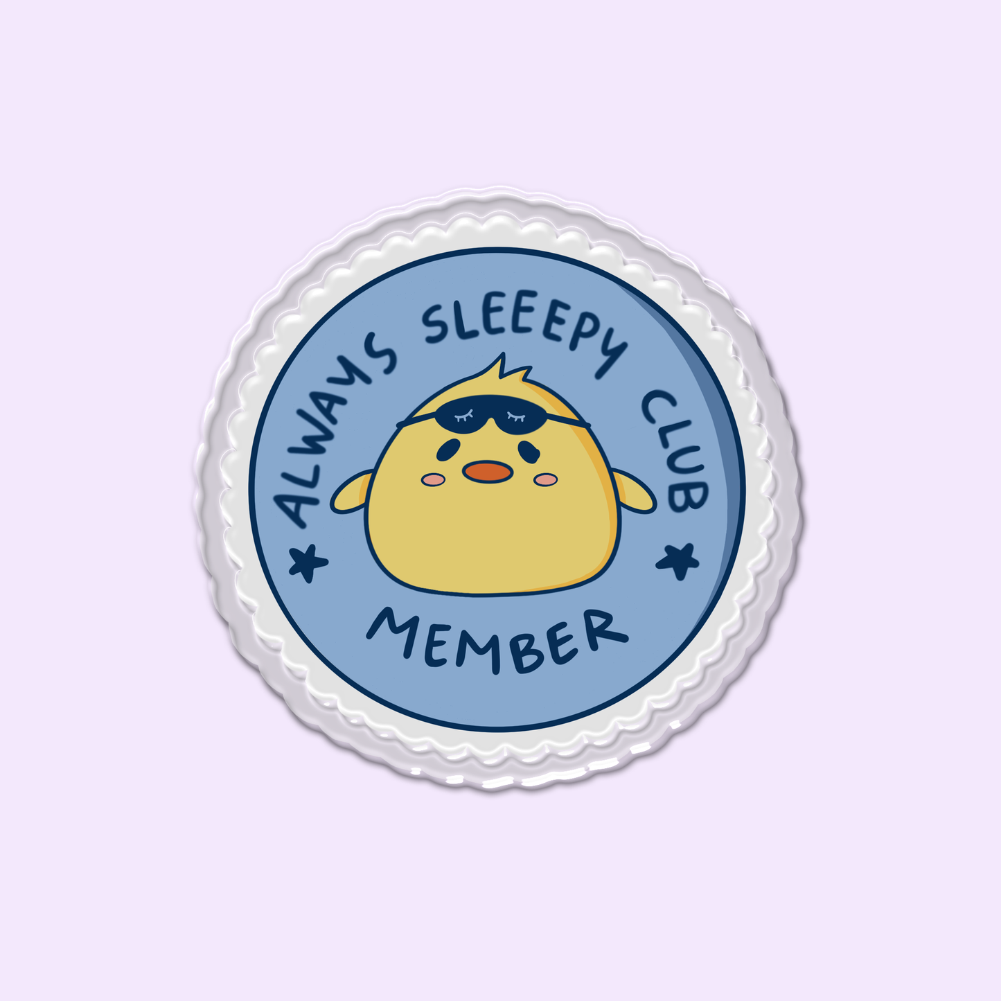 Always sleepy club member pin