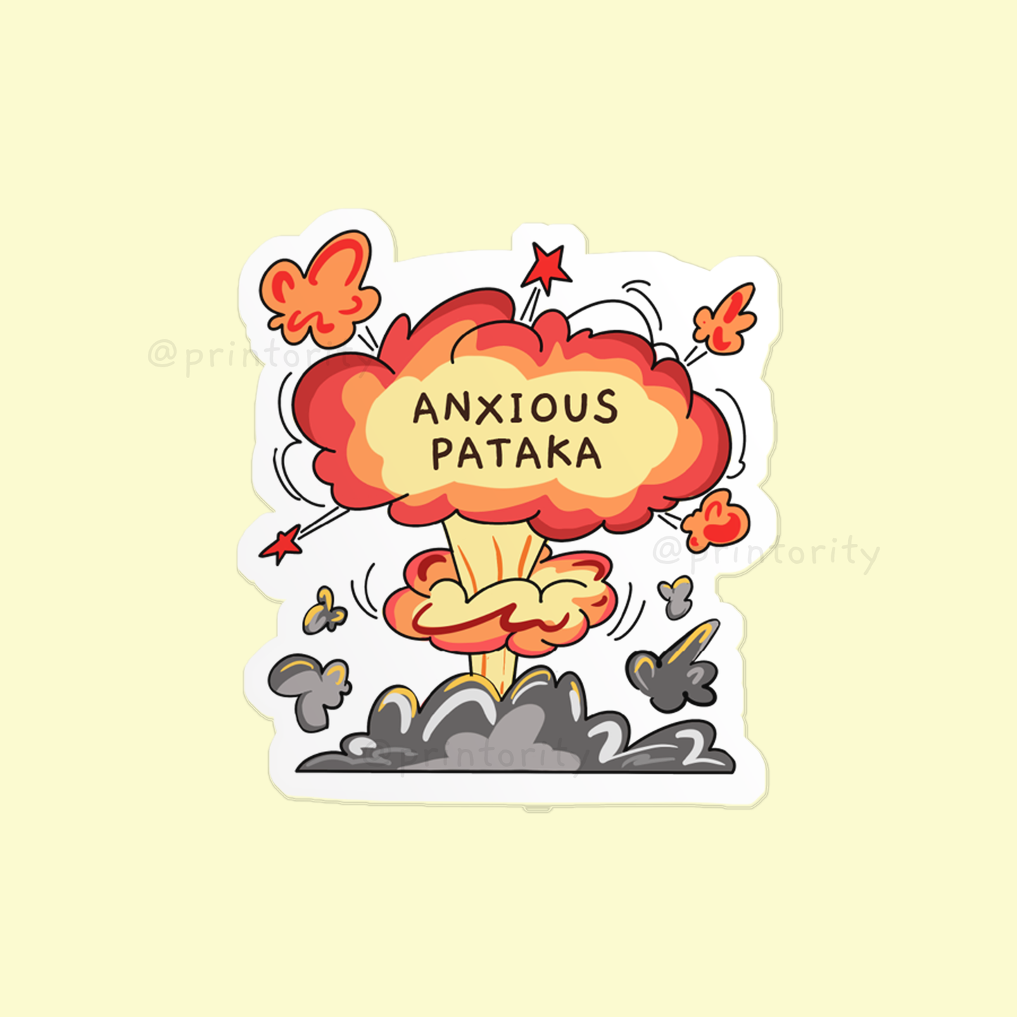 Anxious pataka sticker