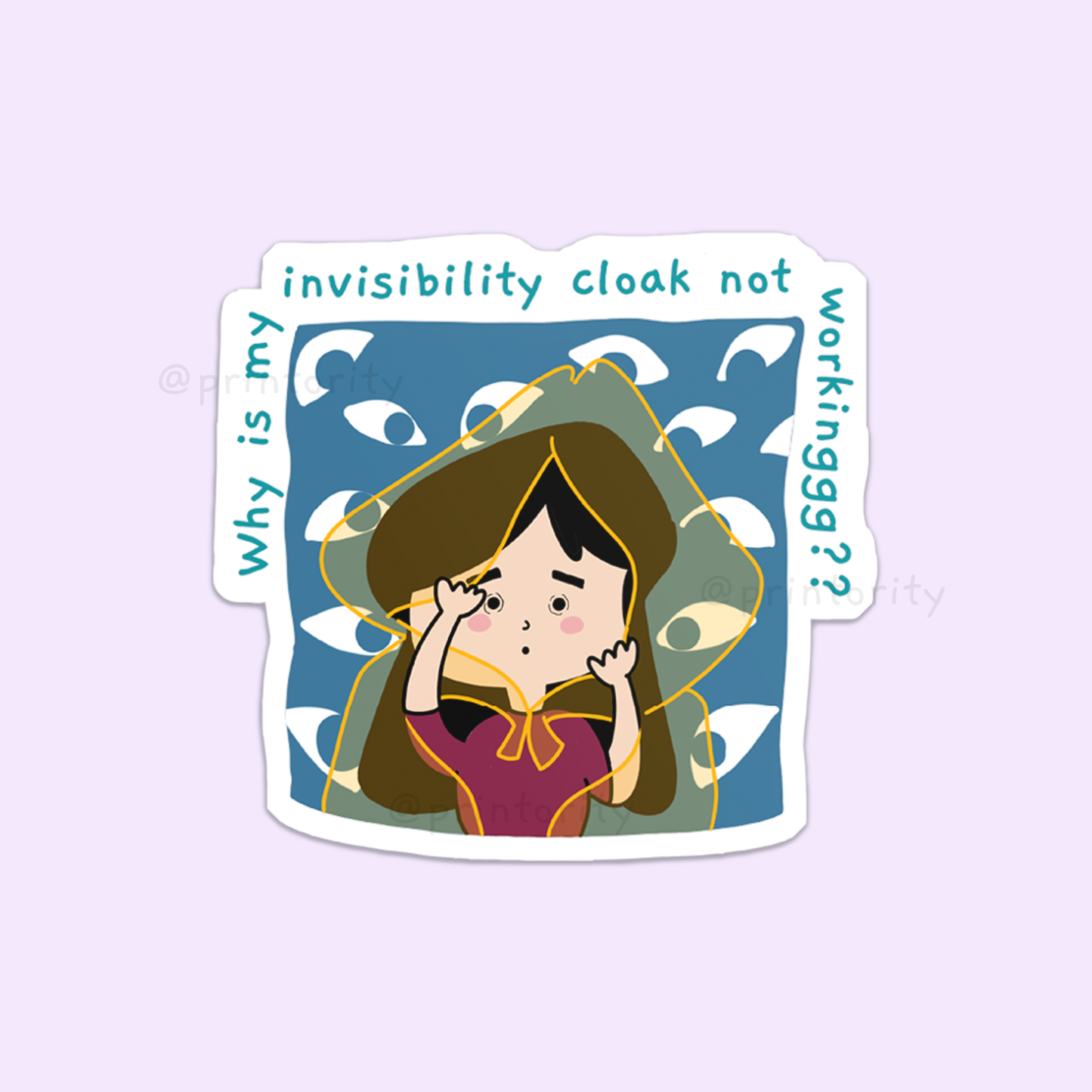 Invisibility cloak sticker